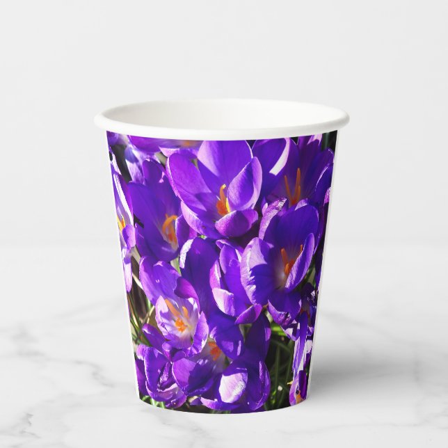 GOBELETS EN PAPIER CROCUS DE PRINTEMPS (Recto)