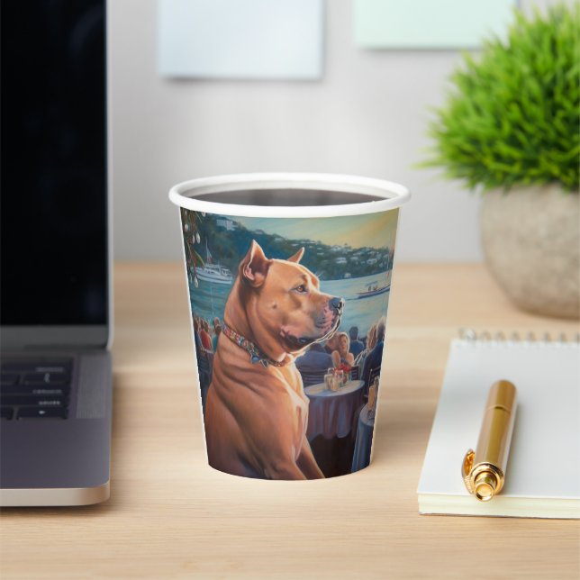 Gobelets En Papier Croisière de Noël American Staffordshire : Pawsome (Insitu)