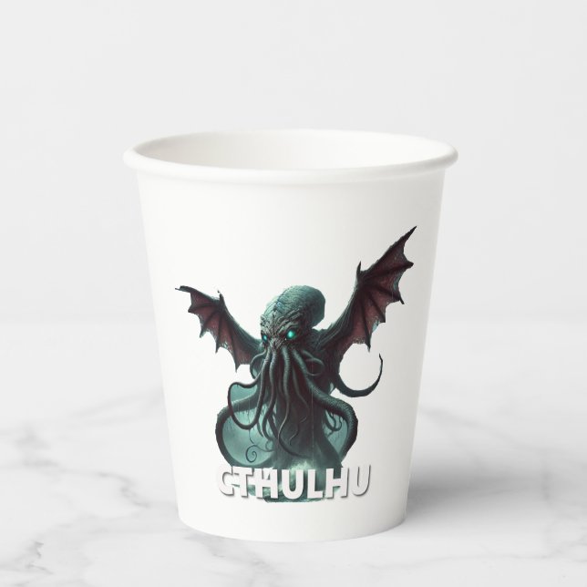Gobelets En Papier Cthulhu (Recto)