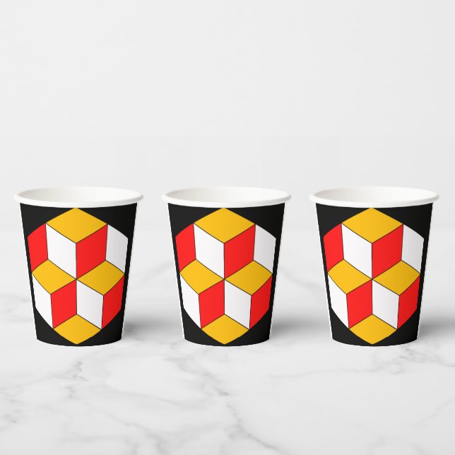 Gobelets En Papier cubes 3d (Multi)