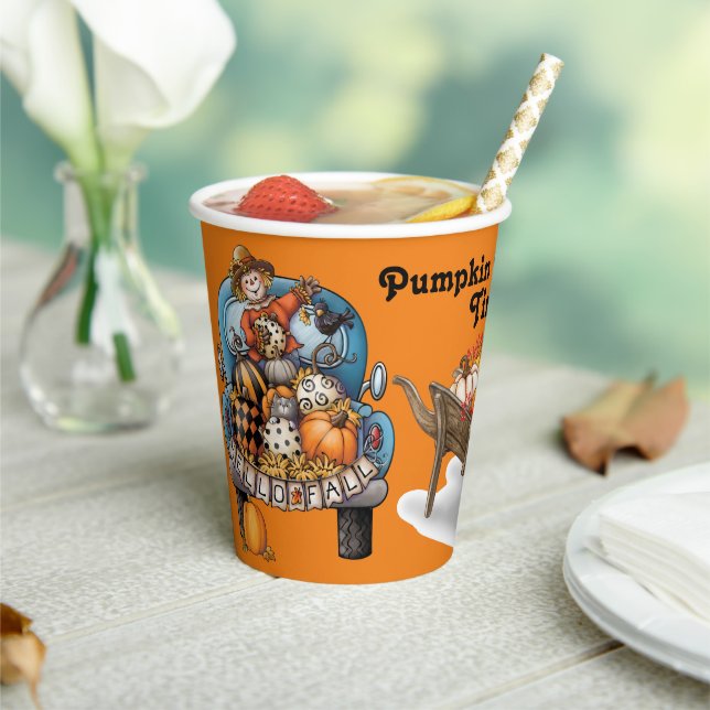 Gobelets En Papier Cueillette de citrouilles (Insitu)