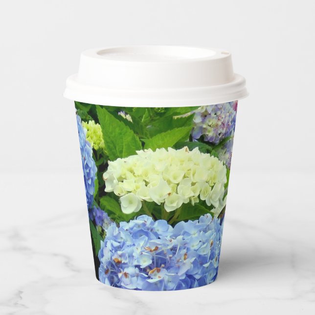 Gobelets En Papier CUPS DE PARTI Mix-PAPIER Hydrangea (Recto)