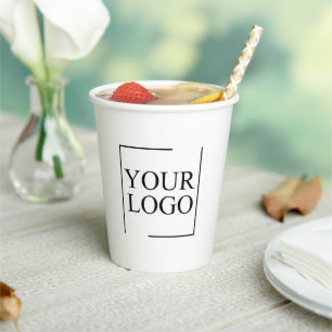 Gobelets En Papier Cups En Papier Avec Couvercles Logo De Café Dispos