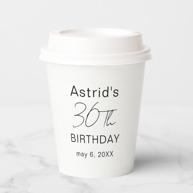 Gobelets En Papier Custom 30th Birthday 30th Birthday Plastic Cup  (Recto)