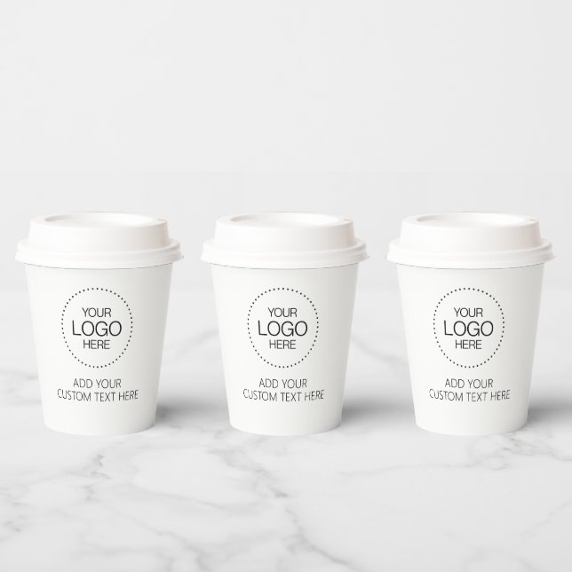 Gobelets En Papier Custom Logotipo Store & Business (Multi)