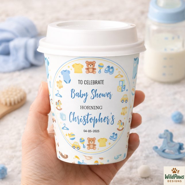 Gobelets En Papier Cute Baby Clothes & Toys Boy Baby Shower (Cute Baby Clothes & Toys Boy Baby Shower Paper Cups
)