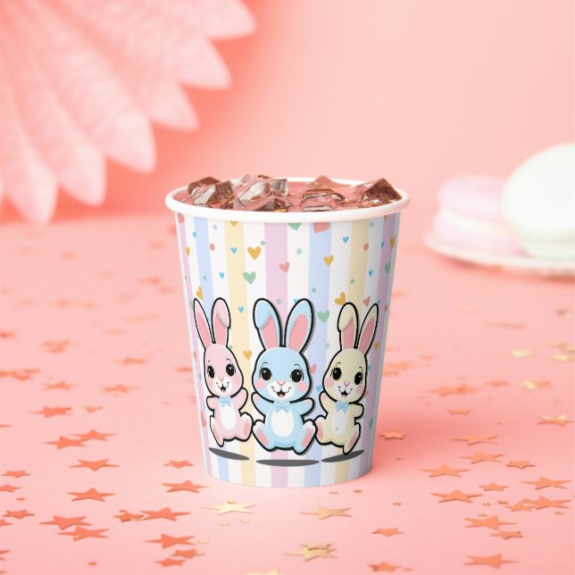 Gobelets En Papier Cute Baby shower de Bunny-Bunny-Coeur (Insitu)