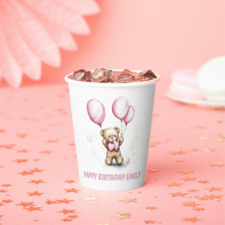 Gobelets En Papier Cute Bear Pastel Coupes en papier