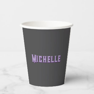 Gobelets En Papier Cute Calligraphy Créative tendance Nom personnalis