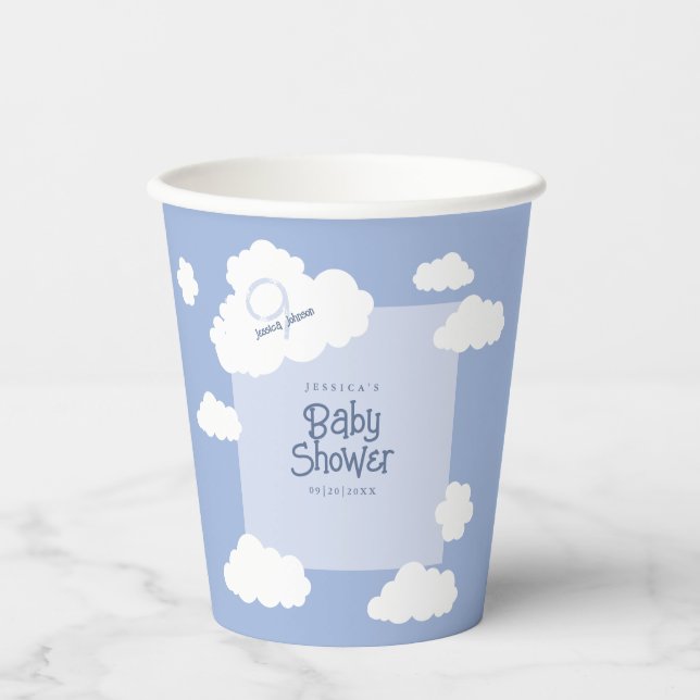 Gobelets En Papier Cute Cloud 9 Neuf Baby shower Whimsical Party (Recto)