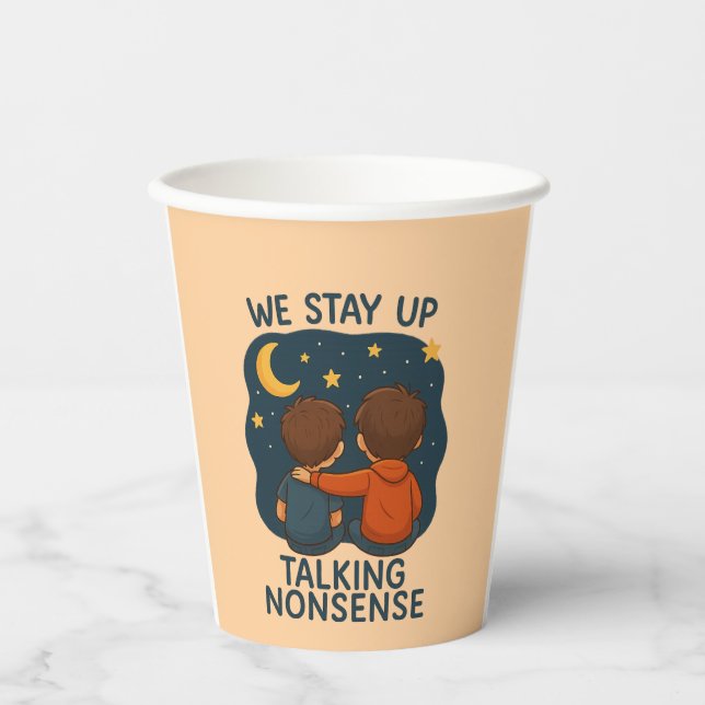 Gobelets En Papier Cute Friendship Night Sky Party Paper Cup (Recto)