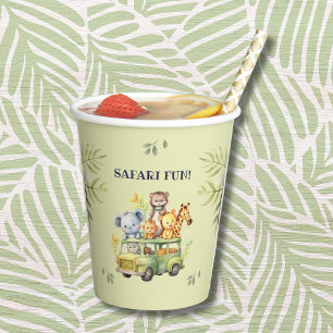 Gobelets En Papier Cute Jungle Animal Safari Anniversaire