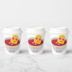 Gobelets En Papier Cute Little Nugget Poulet Nugget Fille Baby shower