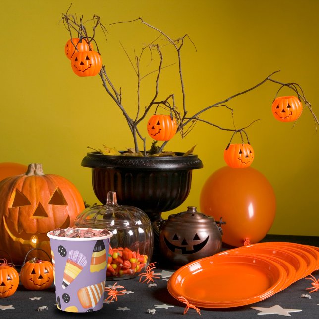 Gobelets En Papier Cute maïs blanc Halloween (Créateur téléchargé)