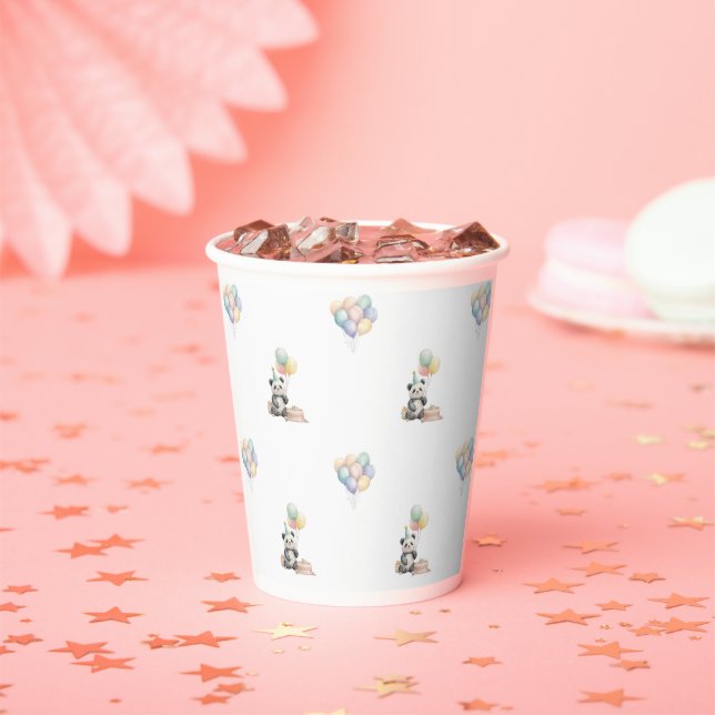 Gobelets En Papier Cute Panda animal Party Paper cups  (Insitu)