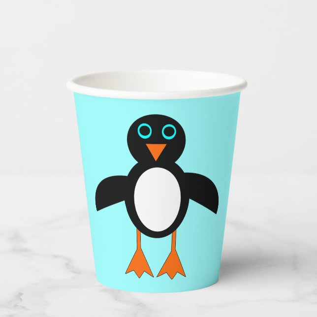 Gobelets En Papier Cute Penguin (Recto)
