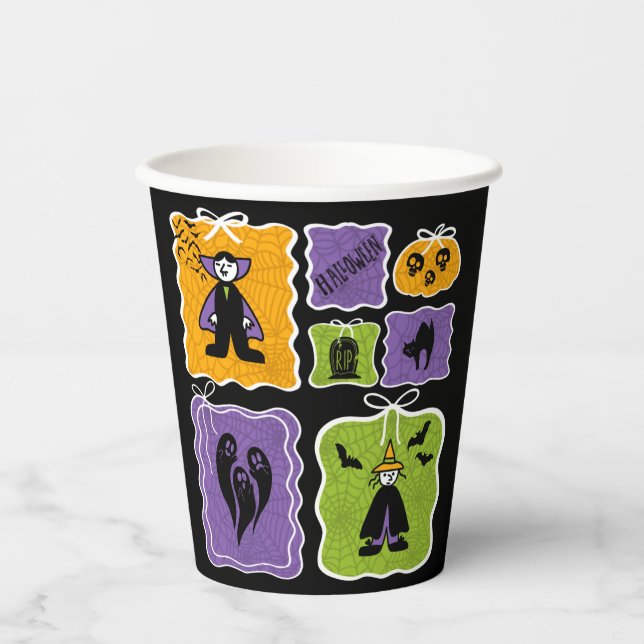 Gobelets En Papier Cute Vampire Coquette Halloween (Recto)