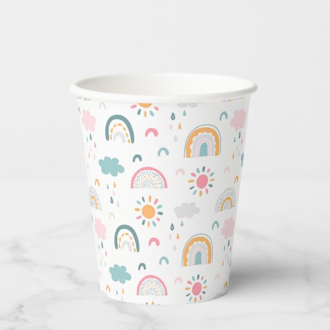 Gobelets En Papier Cute Weather Pattern (Recto)