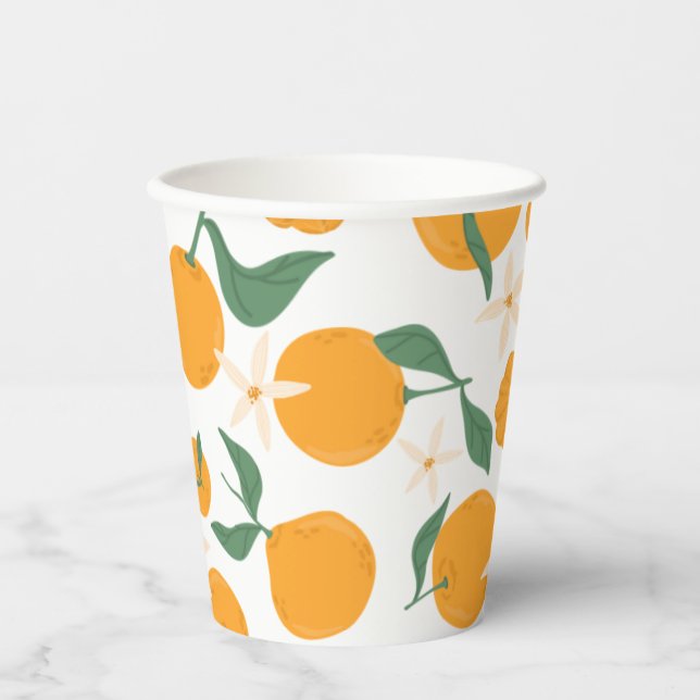 Gobelets En Papier Cutie Clementine Mandarin Tangerine Orange Fruit (Recto)