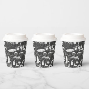 Gobelets En Papier Cuvettes de café de champignons