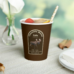 Gobelets En Papier Cuvettes en papier café d'orignaux au chocolat