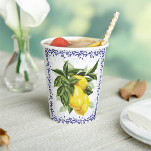 Gobelets En Papier Cuvettes en papier citrons Toile