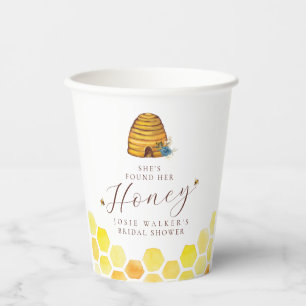 Gobelets En Papier Cuvettes en papier Fête des mariées d'abeilles mie