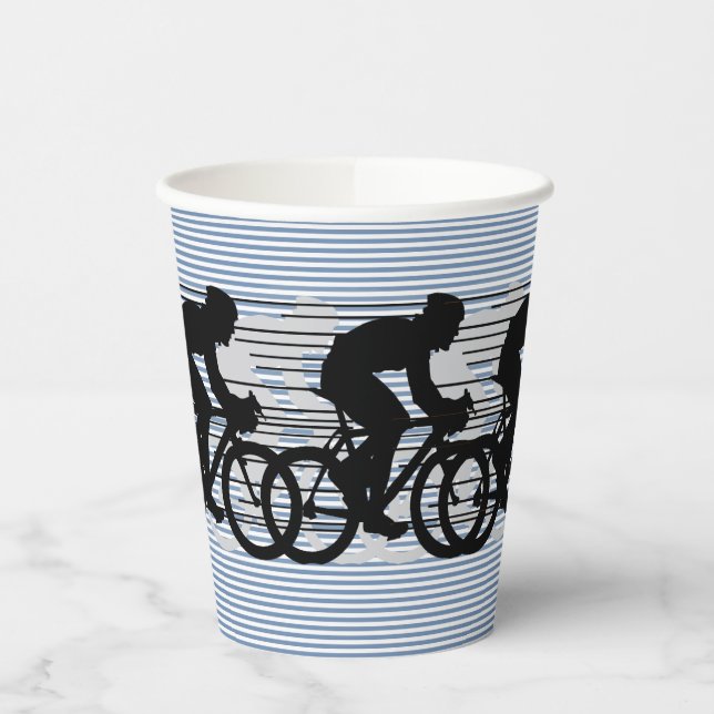 Gobelets En Papier Cyclisme Stripes Design Tasse en papier (Gauche)