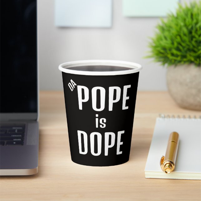 Gobelets En Papier DA Pope is Dope Paper Cup (Insitu)