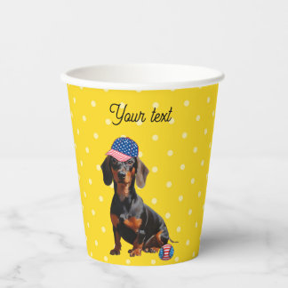 Gobelets En Papier Dachshund baseball lover