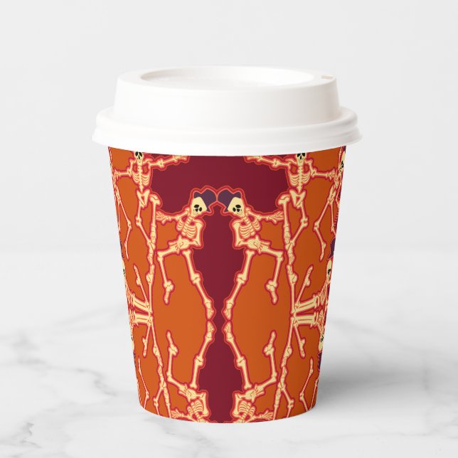 Gobelets En Papier Dancing Skeletons Halloween Fun Paper Cup (Recto)