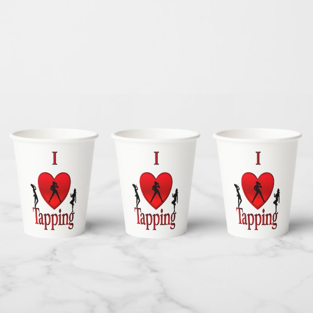Gobelets En Papier Danse I Heart Tap (Multi)