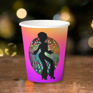 Gobelets En Papier Danseur dynamique de Disco