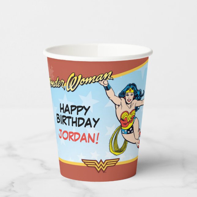 Gobelets En Papier DC Comics | Wonder Woman Birthday (Gauche)