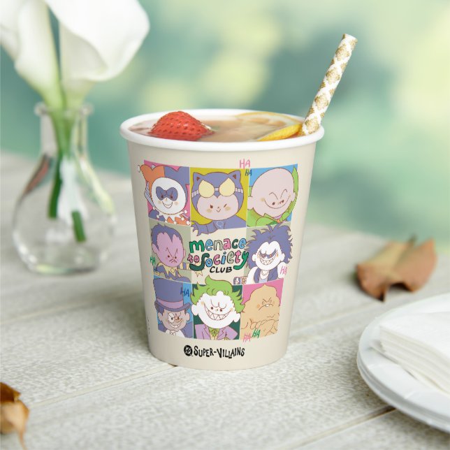 Gobelets En Papier DC Super-Villain Menace To Society Club Graphic (Insitu)