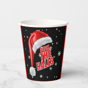 Gobelets En Papier Deck Les Halls Collecte De Neige Coupes De Papier