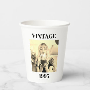 Gobelets En Papier Décoration de fête pour anniversaire vintage 1995 