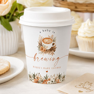 Gobelets En Papier Décoration de table pour Baby Shower à café, Un bé