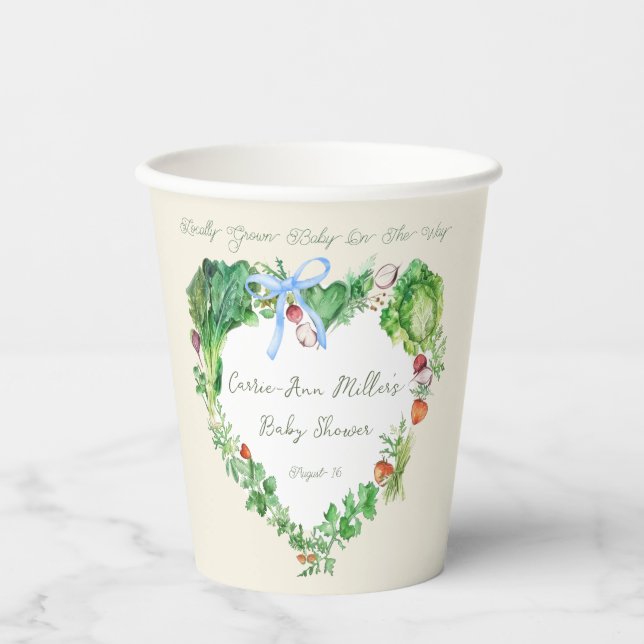 Gobelets En Papier Demande de carnet de Baby showers cultivé localeme (Recto)