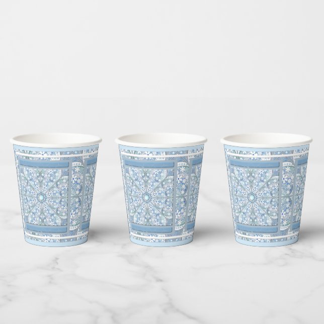 Gobelets En Papier Dentelle en céramique bleu clair (Multi)
