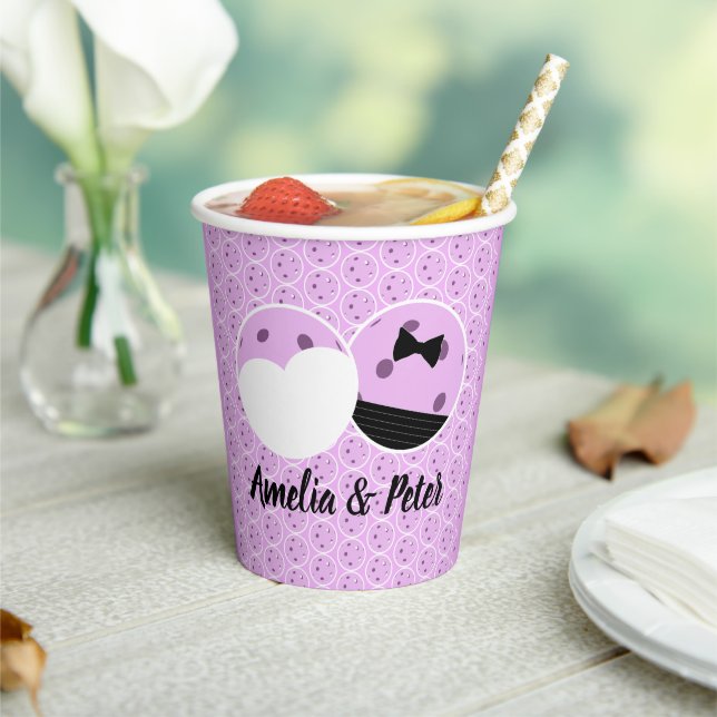 Gobelets En Papier Dernier Swing de Pickleball avant le Mariage à l'A (Insitu)