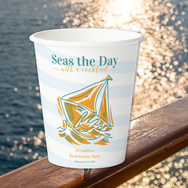 Gobelets En Papier Dernière voile avant le Veil Bachelorette Party (Créateur téléchargé)