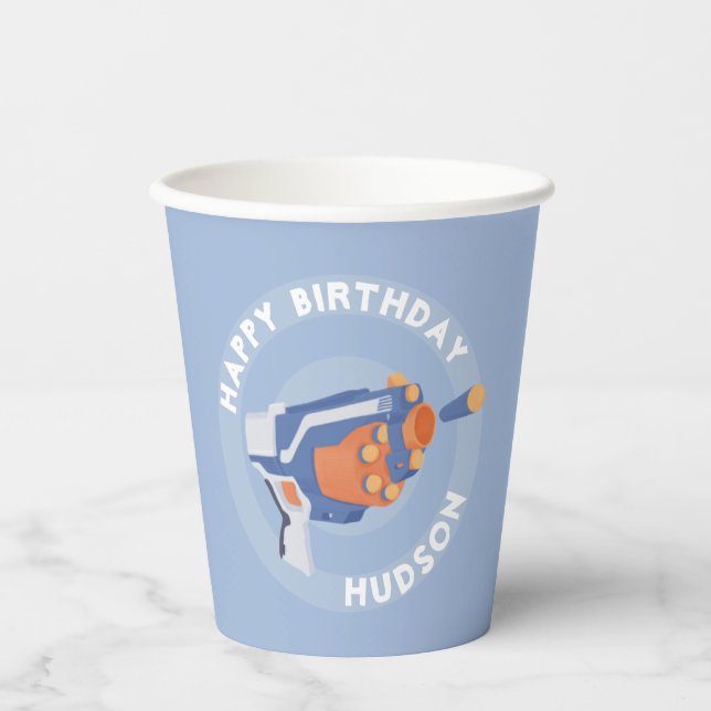 Gobelets En Papier Design de la pièce à fusil à fléchettes (Recto)