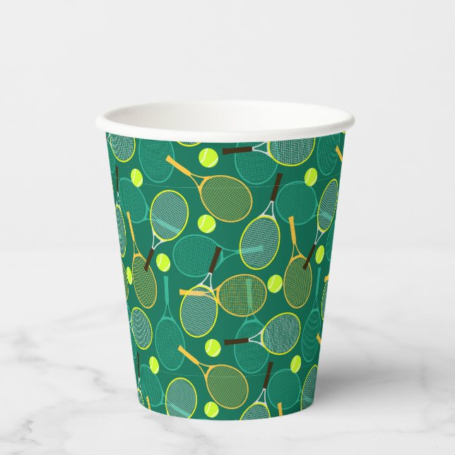 Gobelets En Papier Design de tennis (Recto)