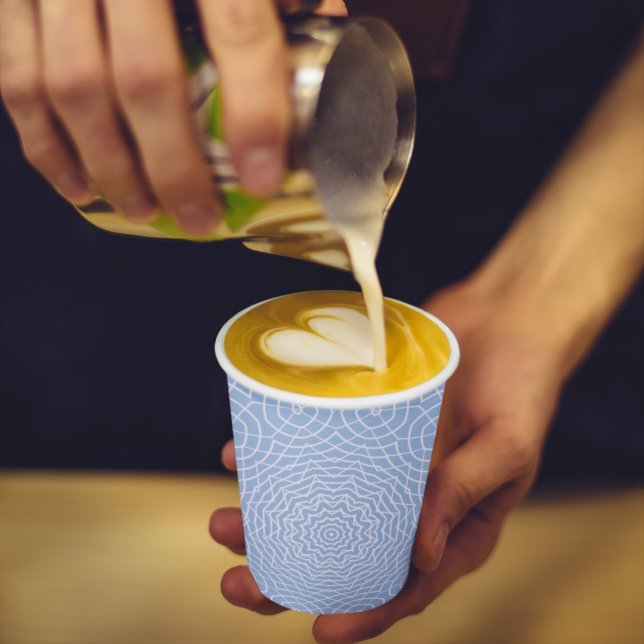 Gobelets En Papier Design Faux Tulle Bleu Léger (Créateur téléchargé)