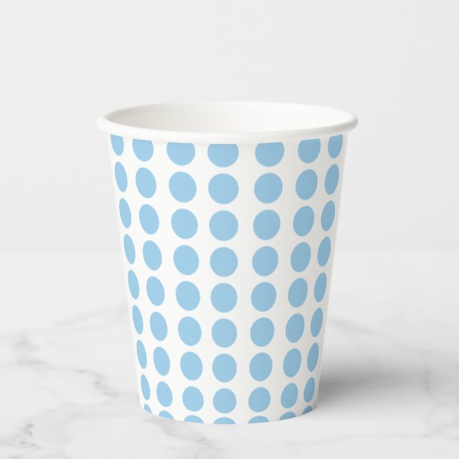 Gobelets En Papier Design Pois bleu (Recto)
