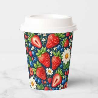 Gobelets En Papier Designer Paper Cup w/Lid