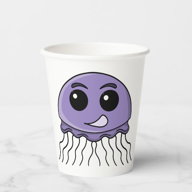 Gobelets En Papier Dessin animé ami gelée de lilas (Recto)