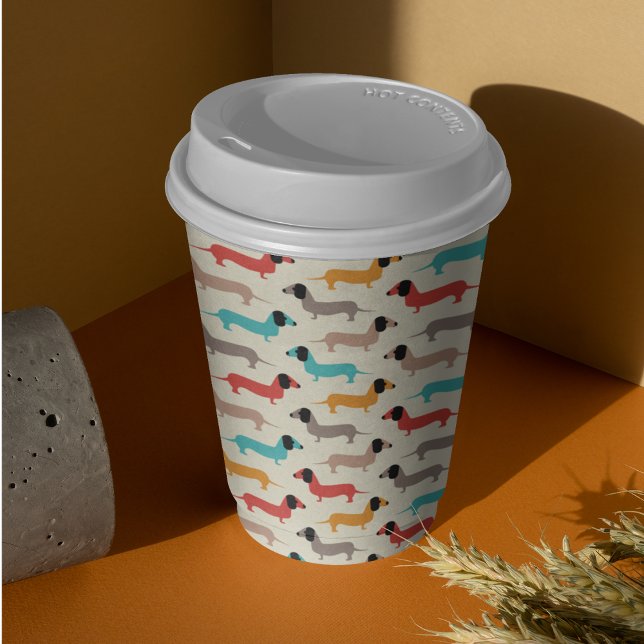 Gobelets En Papier Dessin de chien multicolore (multicolor dog pattern kids,adult party stationery, birthday party use and throw paper cups)