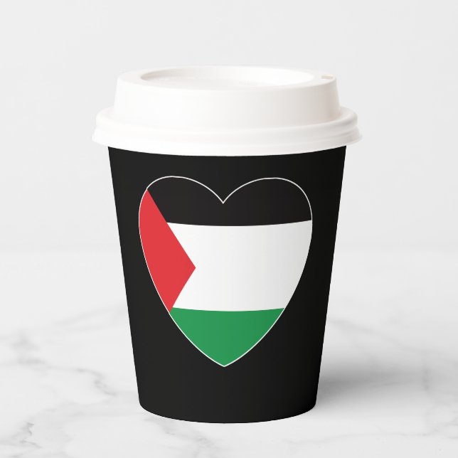 Gobelets En Papier dessin graphique du pavillon de palestine mignon (Recto)